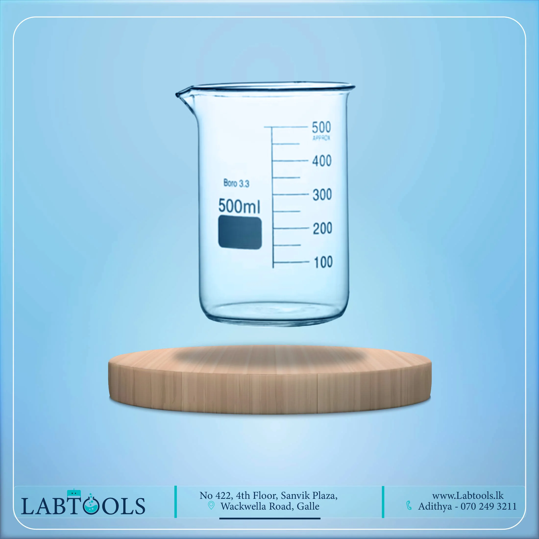 Beaker 25ml Plastic - LabTools.lk