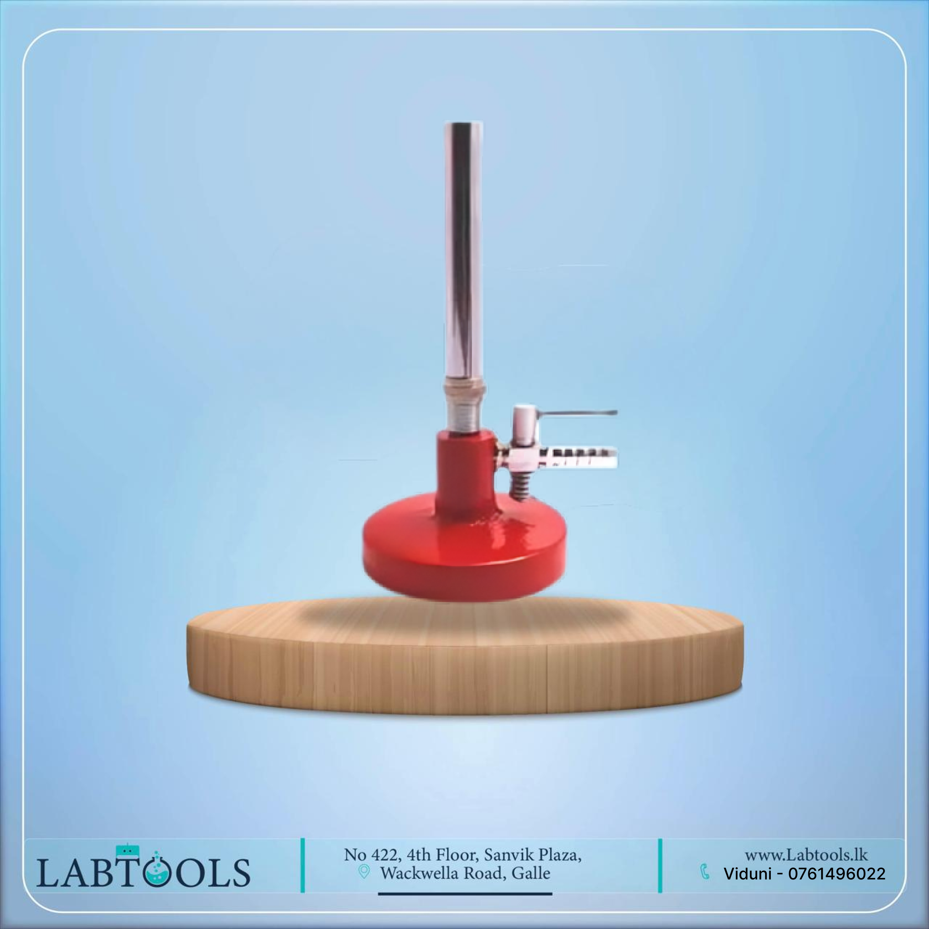 Laboratory Red color Bunsen Burner |  Air & Gas Adjustment | Propane & amp Lab Heating.